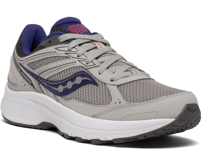 Saucony Cohesion 14 Women's Running Shoes Grey / Purple | Canada 095JPQJ